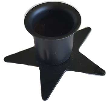 Pentagram taper candle holder - Click Image to Close